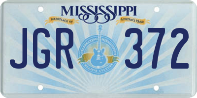 MS license plate JGR372