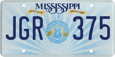 MS license plate JGR375