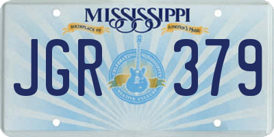 MS license plate JGR379