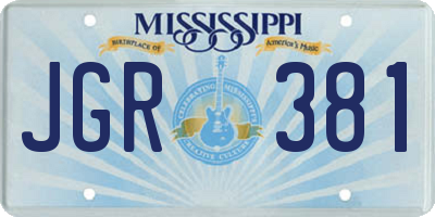 MS license plate JGR381