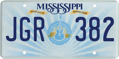 MS license plate JGR382