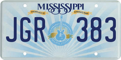 MS license plate JGR383