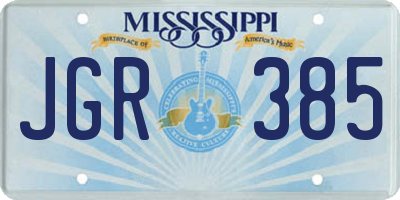 MS license plate JGR385