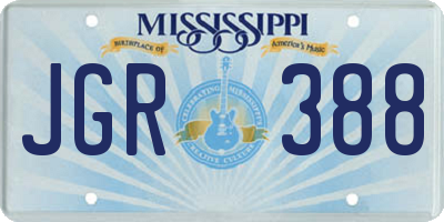 MS license plate JGR388