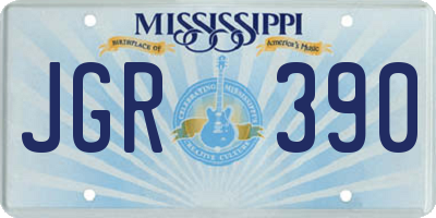 MS license plate JGR390