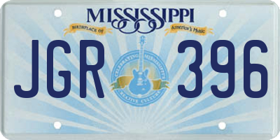 MS license plate JGR396