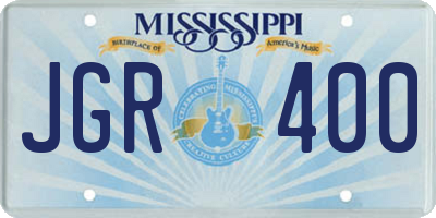 MS license plate JGR400