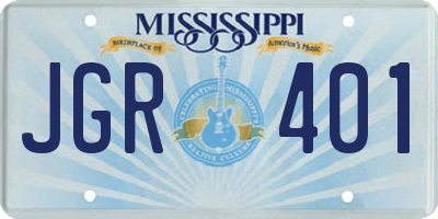 MS license plate JGR401