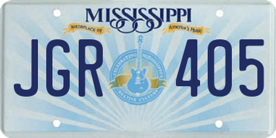 MS license plate JGR405