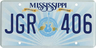MS license plate JGR406