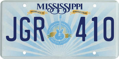 MS license plate JGR410
