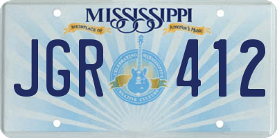 MS license plate JGR412