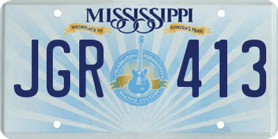 MS license plate JGR413