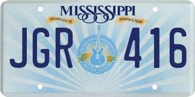 MS license plate JGR416