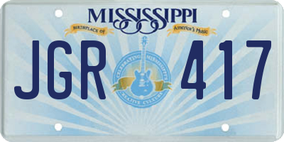 MS license plate JGR417