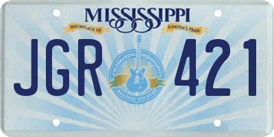 MS license plate JGR421