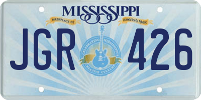 MS license plate JGR426