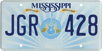 MS license plate JGR428