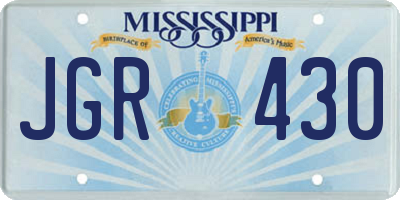 MS license plate JGR430
