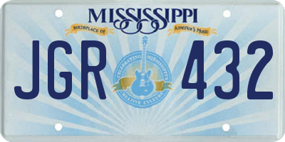 MS license plate JGR432