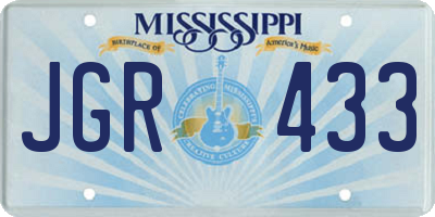 MS license plate JGR433
