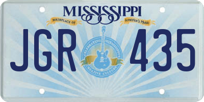 MS license plate JGR435