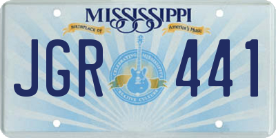 MS license plate JGR441