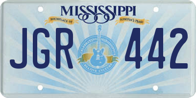 MS license plate JGR442