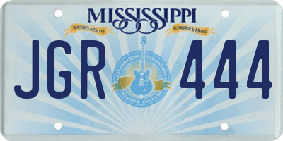 MS license plate JGR444