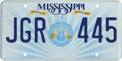 MS license plate JGR445