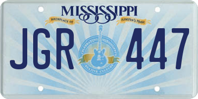 MS license plate JGR447