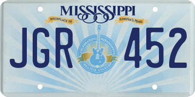 MS license plate JGR452