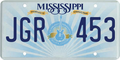 MS license plate JGR453