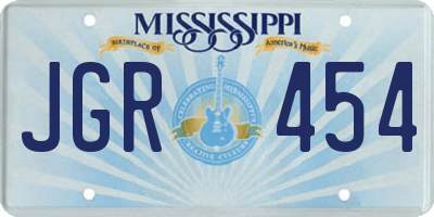 MS license plate JGR454