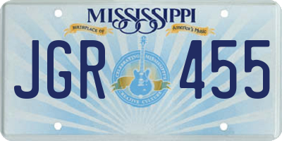 MS license plate JGR455