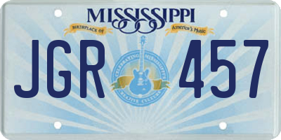MS license plate JGR457