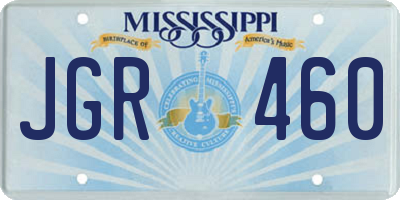 MS license plate JGR460