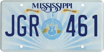 MS license plate JGR461