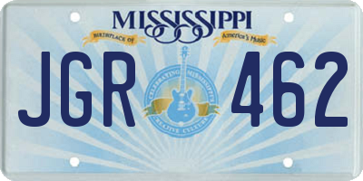 MS license plate JGR462