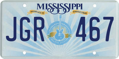 MS license plate JGR467