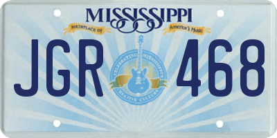 MS license plate JGR468