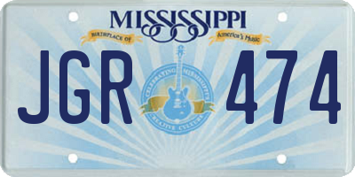 MS license plate JGR474