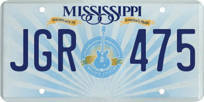 MS license plate JGR475