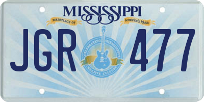 MS license plate JGR477