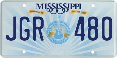 MS license plate JGR480