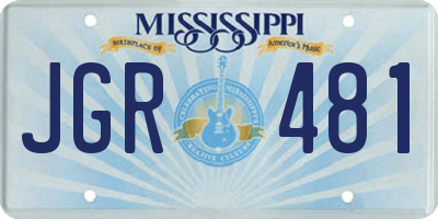 MS license plate JGR481