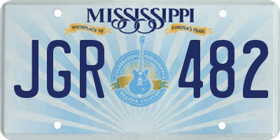 MS license plate JGR482