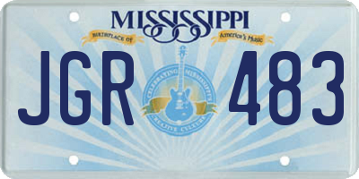MS license plate JGR483