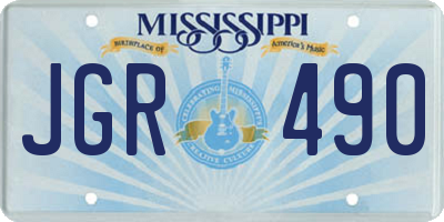 MS license plate JGR490