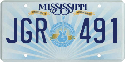 MS license plate JGR491